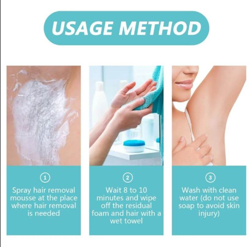 Instant Hair Removal Spray – Painless, Fast-Acting Formula | No Shaving or Waxing Needed