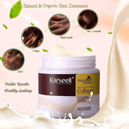 Karseell Collagen Hair Mask Maca Essence Repair For Dry Frizzy Hair-500ml