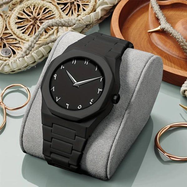 Men's Black Stainless Steel Chain Watch – Sleek Minimal Dial | 1 Pc