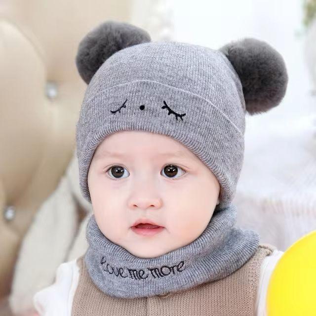 Kid’s Casual Wool Cap & Neck Warmer Set – 2 Pcs | Soft, Warm & Stylish Winter Hat for Boys & Girls