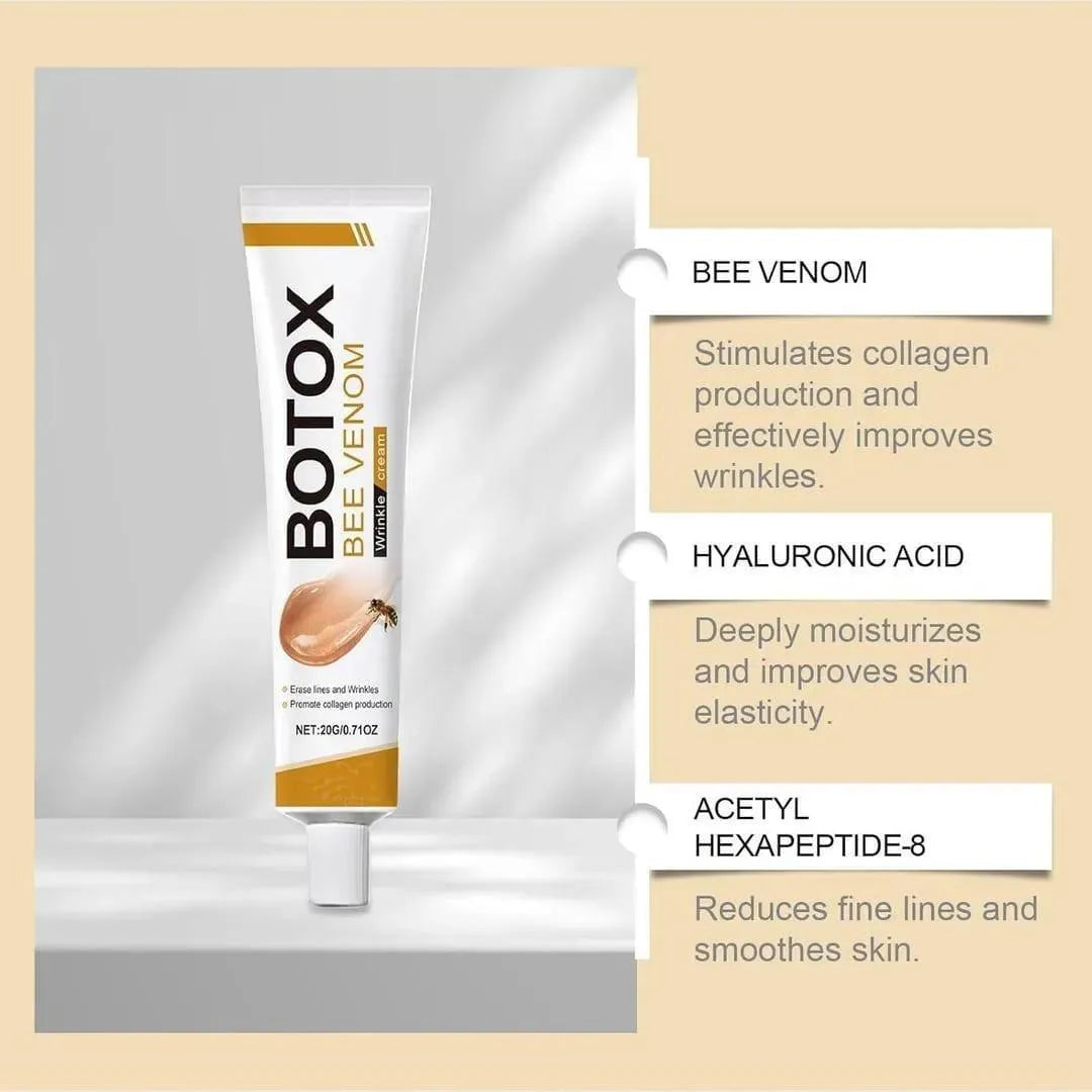 Botox Bee Venom Wrinkle Cream – Anti-Aging, Collagen Boost & Brightening Face Cream | Smooth Skin & Wrinkle Reduction Formula (50ml)