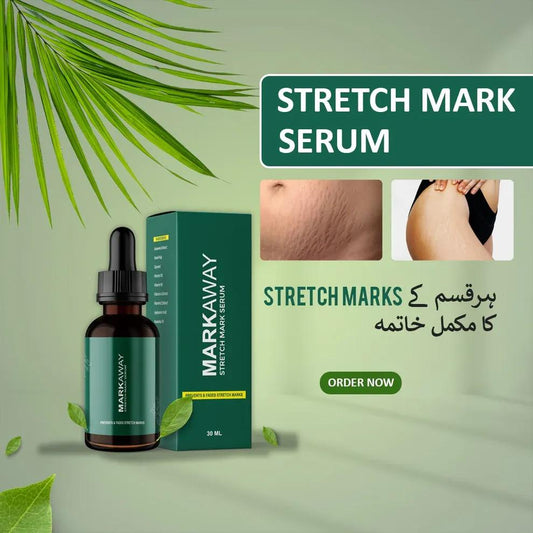 Markaway Stretch Mark Serum – Anti-Aging, Whitening & Dark Spot Removal Treatment | Skin Brightening & Hydrating Formula (Liquid Serum)