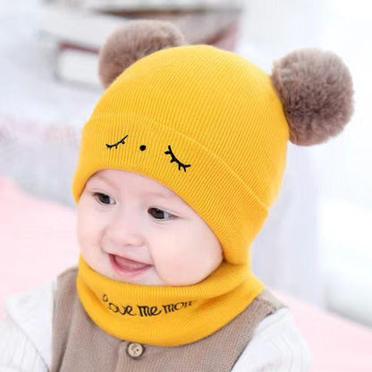 Kid’s Casual Wool Cap & Neck Warmer Set – 2 Pcs | Soft, Warm & Stylish Winter Hat for Boys & Girls
