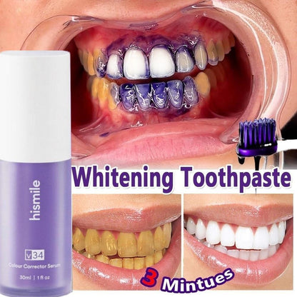 V34 Colour Corrector Serum – Purple Teeth Whitening Toothpaste | 30ml Brightening Liquid Formula