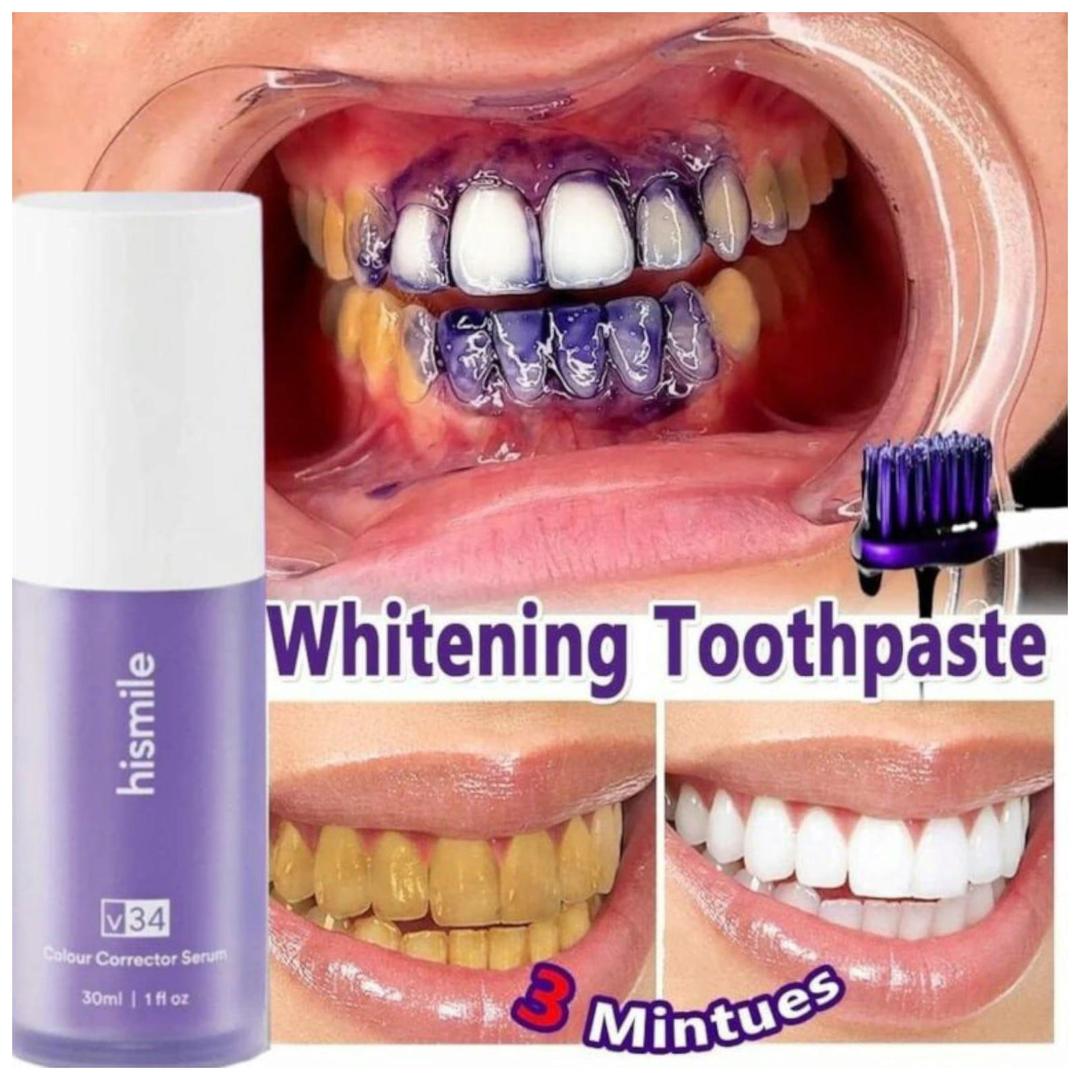 V34 Purple Colour Corrector Serum – 30ml Teeth Whitening Toothpaste