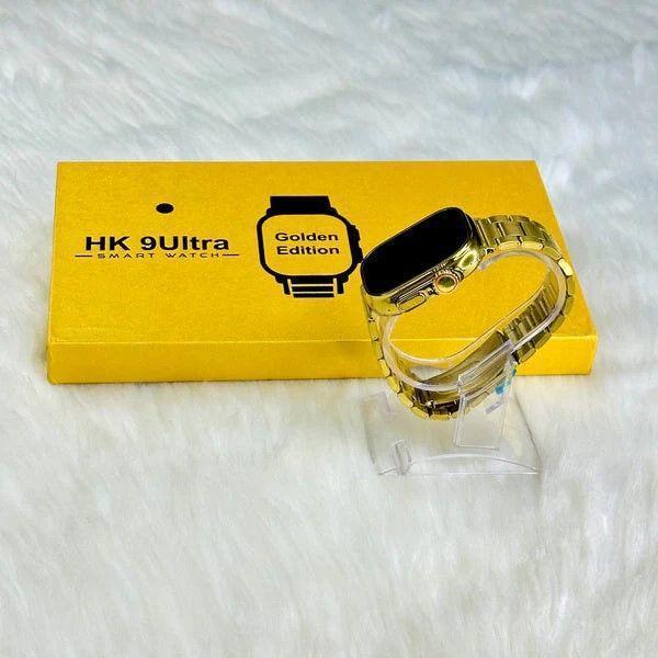 HK9 Ultra – Golden Edition Smart Watch | 2.2” Infinite Display | Bluetooth Calling | Wireless Charging | Fitness & Sleep Tracking | Series 8 Smartwatch