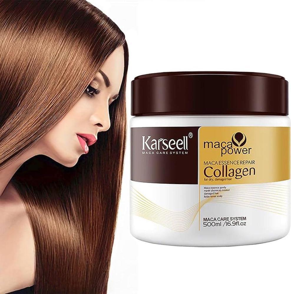 Karseell Collagen Hair Mask – Maca Essence Repair for Dry Frizzy Hair | 500ml