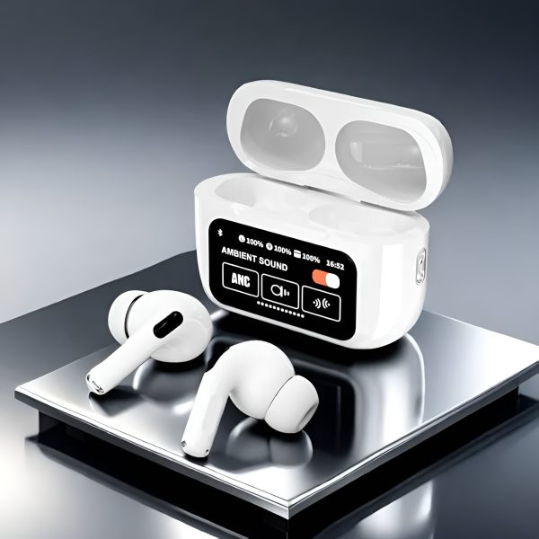 A9 Pro ANC Earbuds – Fifth Gen with Smart Screen, Noise Cancellation, & In-Ear Detection | Bluetooth 5.4