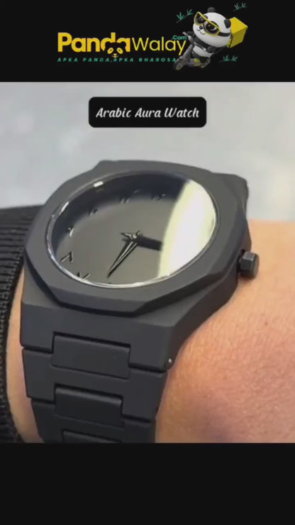 Men's Black Stainless Steel Chain Watch – Sleek Minimal Dial | 1 Pc