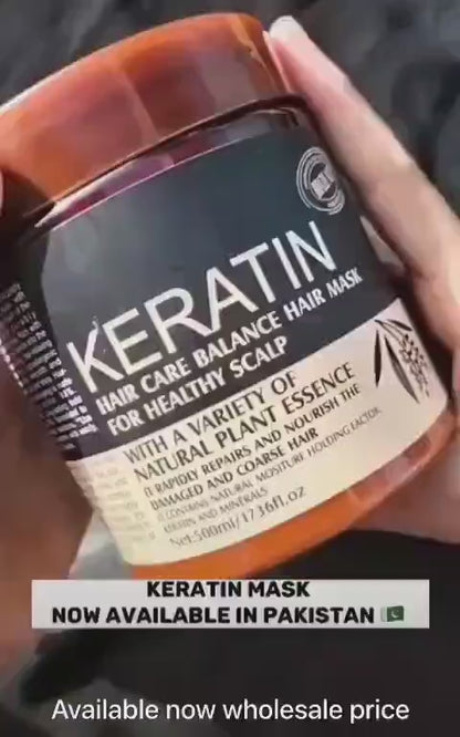 Keratin Hair Mask for Frizz Control & Damage Repair – Deep Conditioning Treatment | 500ml | For All Hair Types
